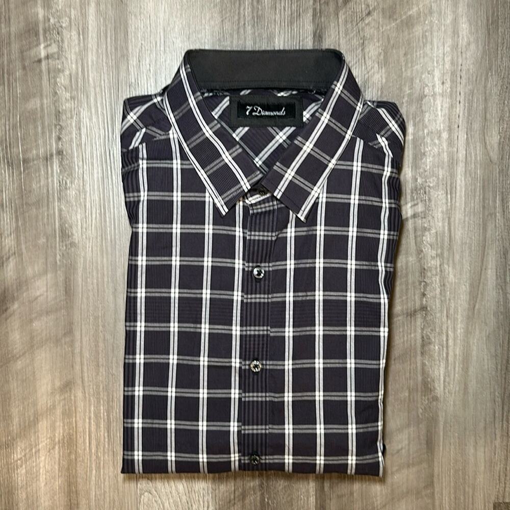 7 Diamonds Fit The Truth Long Sleeve Button Down - XL